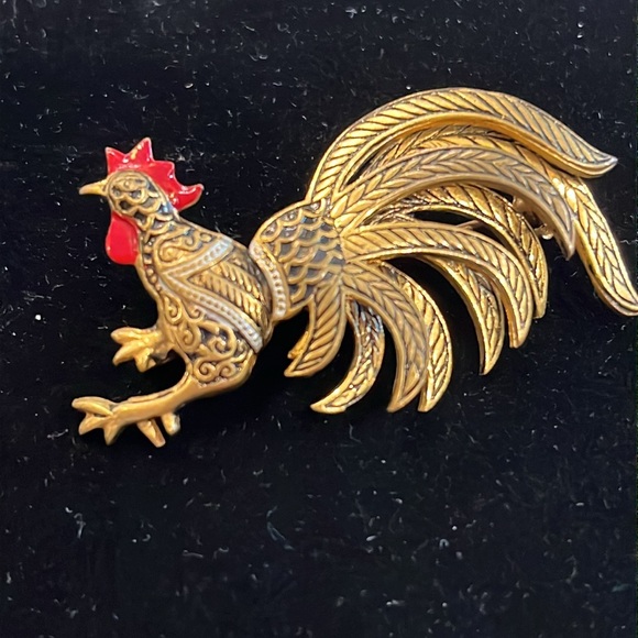 Vintage Brooches/Pins set of 3. Roaster Toledo Spain, Turtle Pell & Squirrel. - Picture 12 of 15